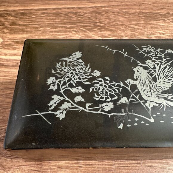 Vintage Chinese Lacquer Box, Men's Jewelry Storage - Picture 3 of 15